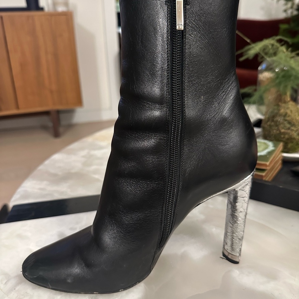 Dior Black Leather Ankle Boots - Picture 2 of 4